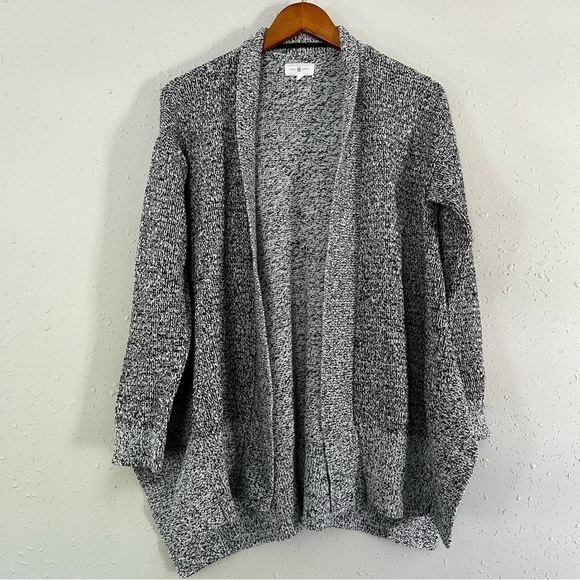 Lou & Grey Sweaters - Lou & Grey LOFT Marled Grey Oversized Cardigan XS Small